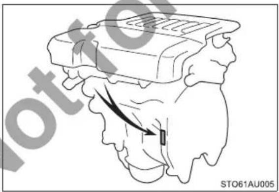 TOYOTA Previa (2016) - Engine number - 2