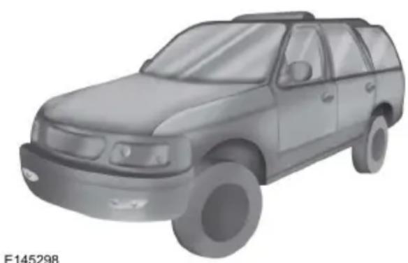 Illustration of a gray SUV with no visible text or symbols on the vehicle itself