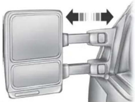 Illustration of a car door handle with bidirectional arrows indicating movement or alignment (no text or symbols)