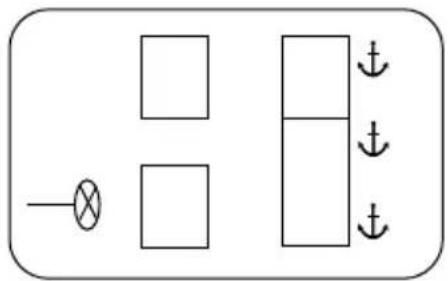 graph TD A["Input"] --> B["Process Box"] B --> C["Output Block"] C --> D["Down Arrow"] C --> E["Down Arrow"] C --> F["Down Arrow"]