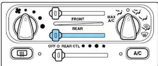 FRONT MAX A/C REAR OFF ○ REAR CTL ● ● ● ● A/C