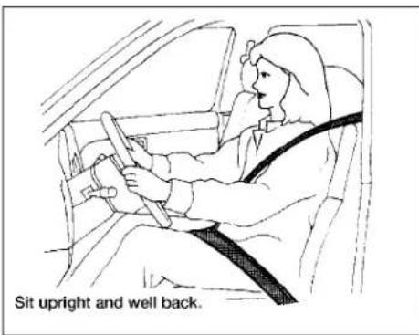 Sit upright and well back.
