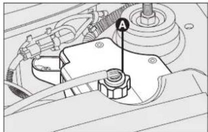 Mechanical assembly diagram showing engine components and a labeled component (no text or symbols present)