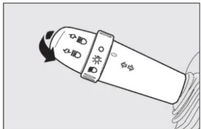 Diagram of a handheld device with control buttons and a light bulb, no text or symbols present