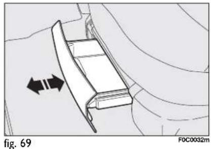 Diagram of a vehicle seatbelt with directional arrows indicating movement (no text or symbols)
