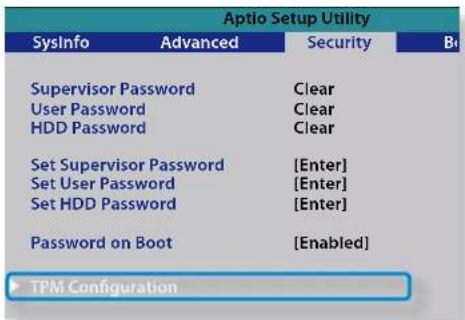SAMSUNG ATIV NP900X4D - Inicializace čipu TPM - 2