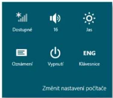 Dostupné 16 Jas Oznámení Vypnutí ENG Klávesnice Změnit nastavení počítace