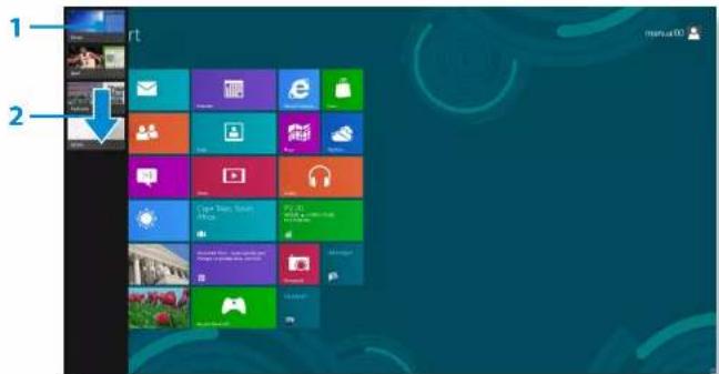 SAMSUNG ATIV NP900X4D - Zobrazování aktuálně spuštěných aplikací - 2