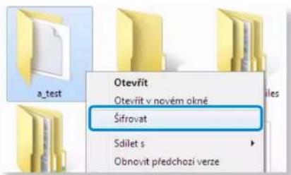 Otevřit Otevřit v novém okné Šifrovat Sdilet s Obnovit předchozi verze