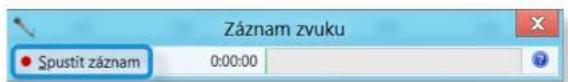 Záznam zvuku Spustit záznam 0:00:00