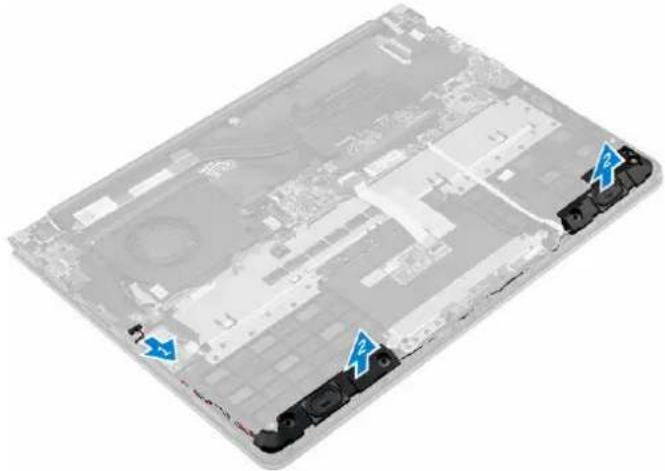 DELL Vostro 5459 - Vyjmutí reproduktorů - 1