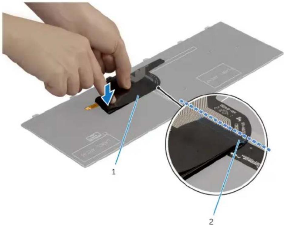 DELL Inspiron 5748 - Skládání kabelů klávesnice - 6