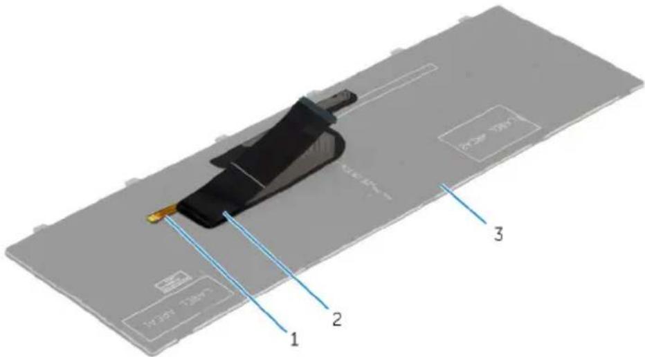DELL Inspiron 5748 - Skládání kabelů klávesnice - 7