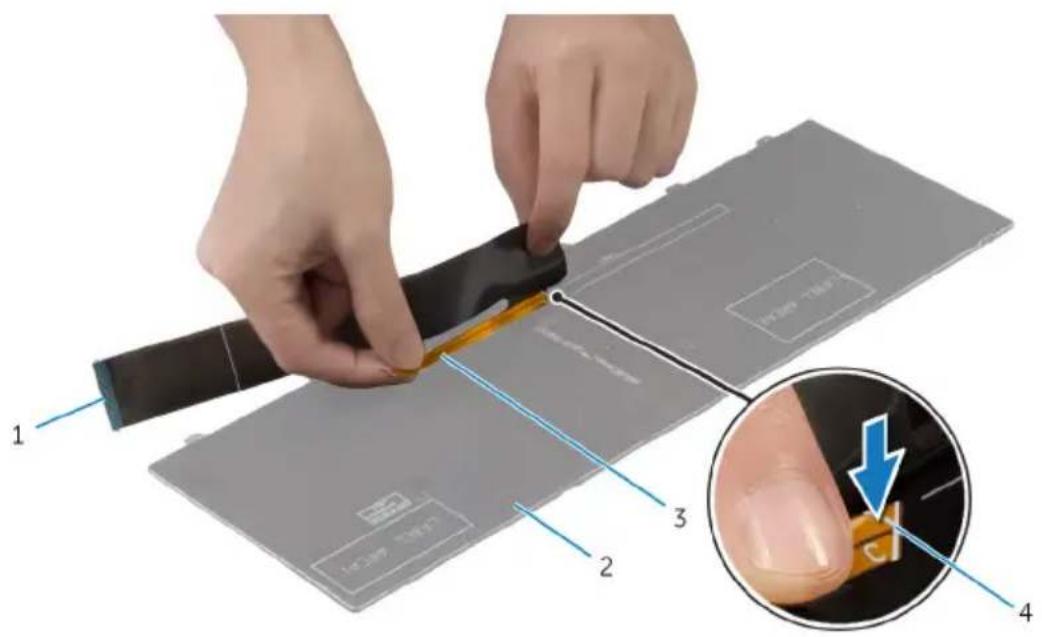 DELL Inspiron 5748 - Skládání kabelů klávesnice - 5