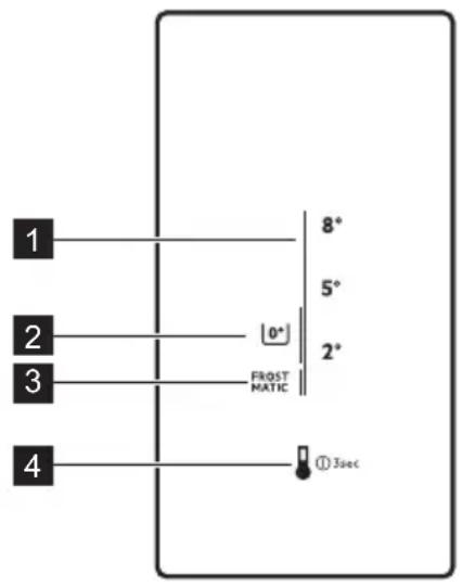 1 2 3 4 8° 5° 0° FROST MATIC 2° ① 3sec