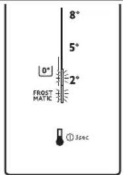 AEG RCB63726OX - Nastavení teploty na 0 °C v oddílu LongFresh 0° - 1