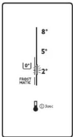 8° 5° 0° 2° FROST MATIC ① 3sec