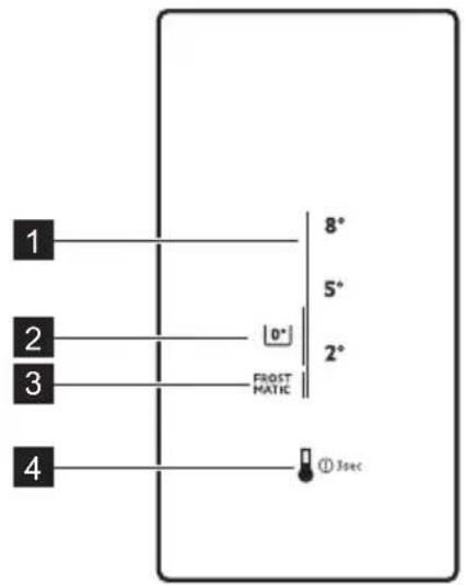 1 2 3 4 8° 5° 0° FROST MATIC 2° ① 3sec