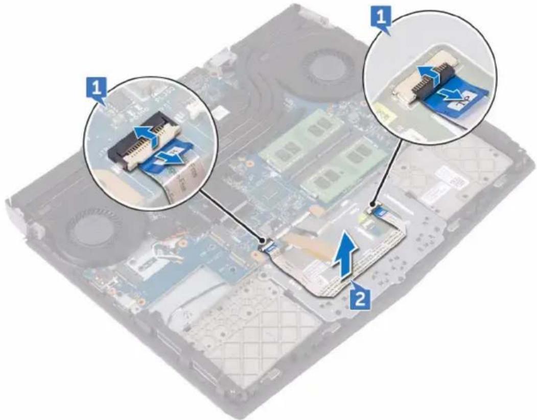 Laptop CPU socket with labeled components and zoomed-in views showing internal hardware connections