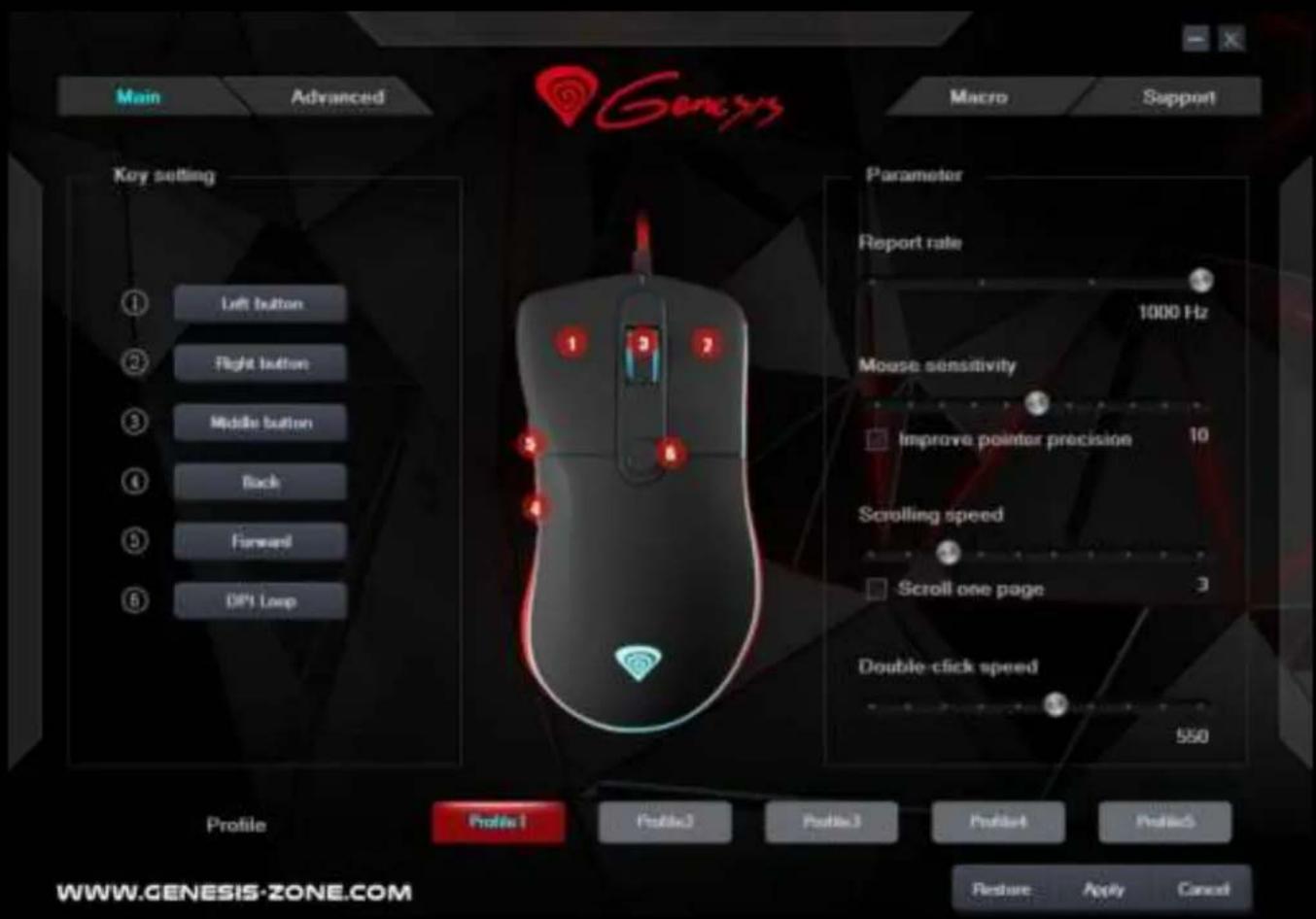 Natec Krypton 500 - Key setting - 1