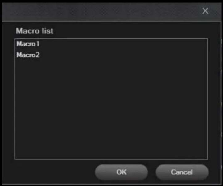 Macro list Macro1 Macro2 OK Cancel