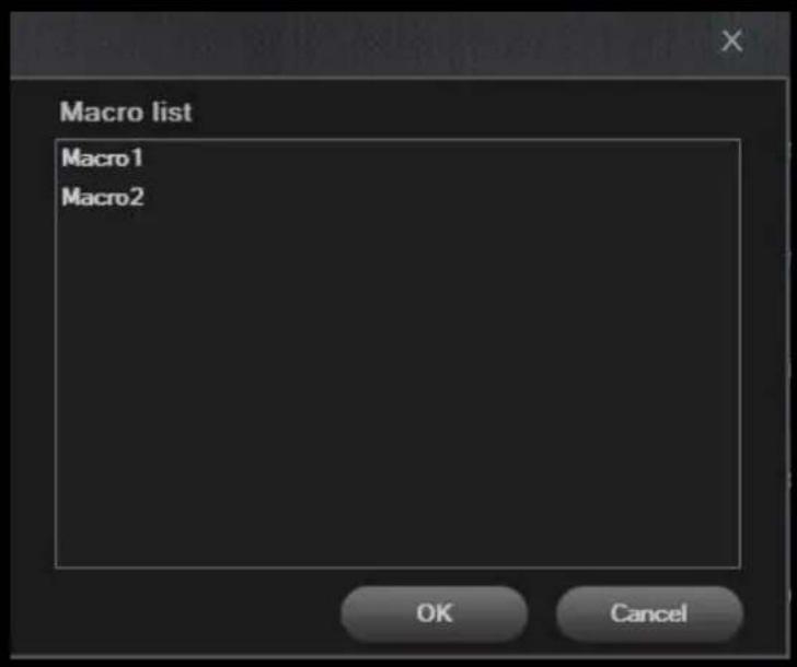 Macro list Macro1 Macro2 OK Cancel