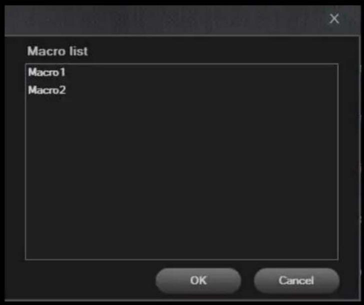 Macro list Macro1 Macro2 OK Cancel
