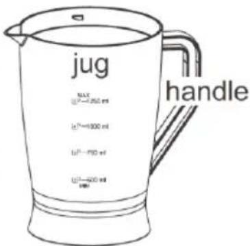 jug MAX —250 gm —100 gm —75 gm —50 gm handle