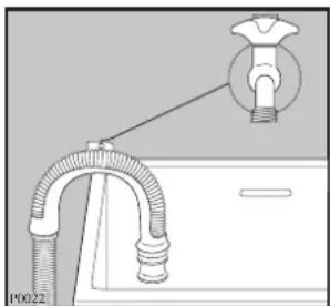 ZANUSSI ZWF1438 - Podłączenie węża odpływowego wody - 1