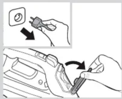 Diagram showing hand installation of a socket with an electrical plug, accompanied by a close-up of the socket's internal structure.
