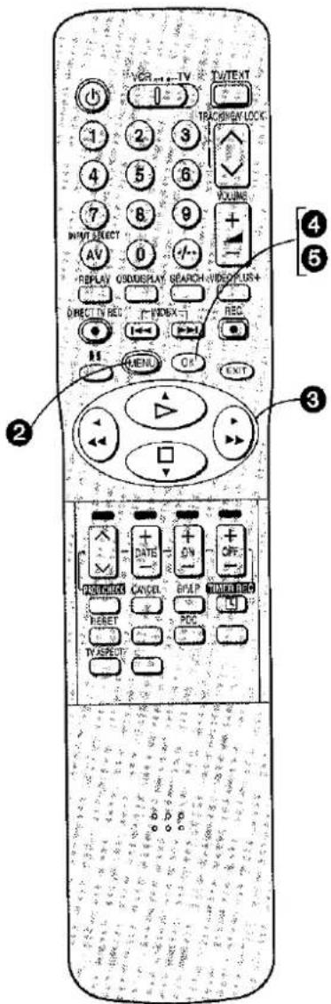 VCR on TV 1 2 3 4 5 6 7 8 9 VOLUME INPUT SELECT AV 0 -/-- REPLAY QUDOSPLAY SEARCH INFO/US+ DIRECT IN REC INDEX REC MENI OK EXIT 2 3 4 5 FINDING CANCEL OFF +ON +ON +ON TIMER REC PDC PDC TVRESET