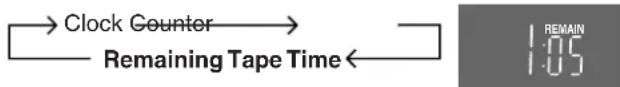 PANASONIC NV-FJ625 - To Display the Approximate Remaining Tape Time - 1