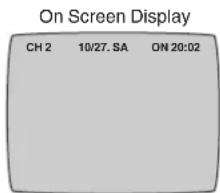 On Screen Display CH 2 10/27. SA ON 20:02