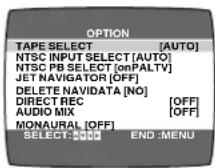 PANASONIC NV-FJ625 - Option Setting - 2