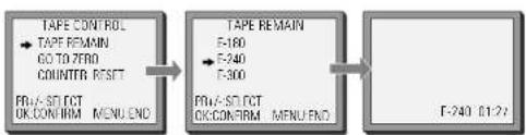 DAEWOO SV-871 - Remaining time and cassette length - 2