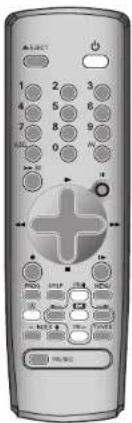 Front panel of a remote control with labeled buttons and ports in English and Chinese