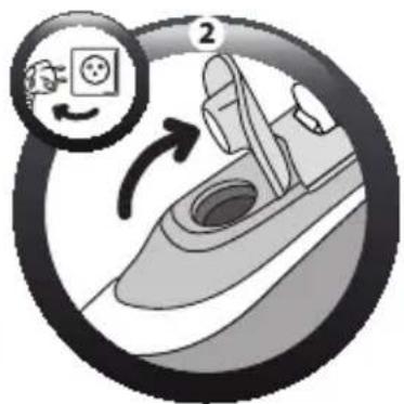 Diagram showing a car seatbelt mechanism with a magnified view of the seatbelt icon and directional arrow.