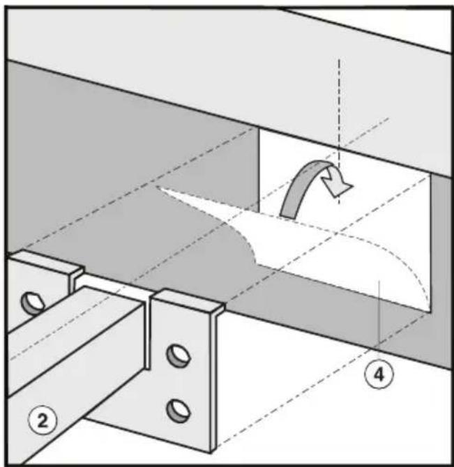 MIELE CSWA 400 - Fixing spring clamps / spacer bars in granite worktops - 1