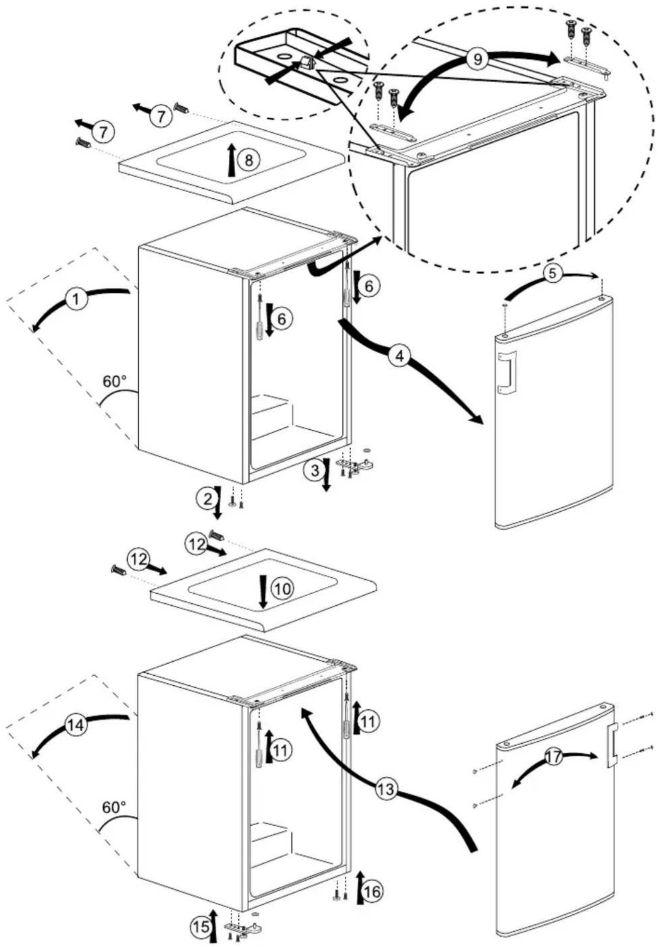 BLOMBERG FLEXICOOL X - Türanschlag umkehren - 1