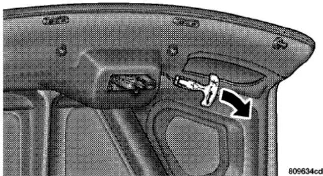 Chrysler 300 SRT (2009) - Trunk Emergency Release - 1