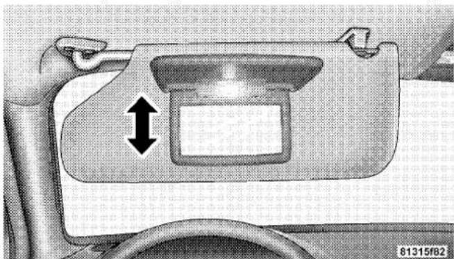 Chrysler 300 SRT (2009) - Illuminated Vanity Mirrors - 1