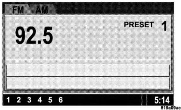 FM AM 92.5 PRESET 1 1 2 3 4 5 6 5:14 819a09ac