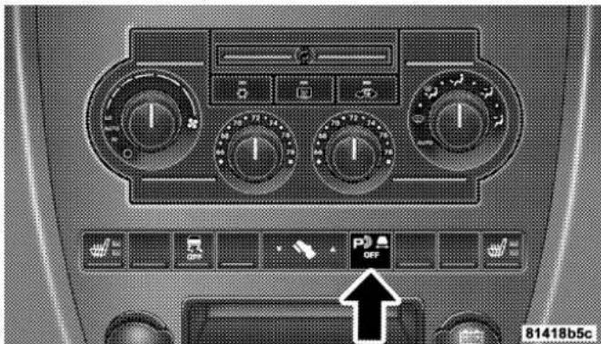 JEEP Grand Cherokee SRT (2007) - Enable/DisabletheRearParkAssistSystem - 1