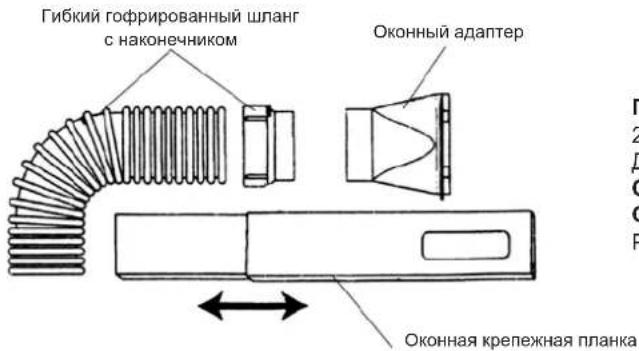 Гибкий гофрированный шланг с наконечником Оконный адаптер Оконная крепежная планка