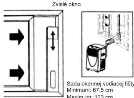 Zvislé okno Sada okennej vodiacej lišty Minimum: 67,5 cm Maximum: 123 cm