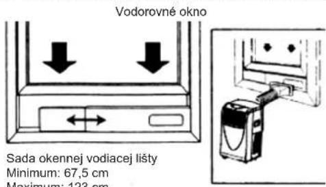 Vodorovné okno Sada okennej vodiacej lišty Minimum: 67,5 cm Maximum: 123 cm