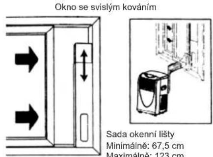 Okno se svislým kováním Sada okenní lišty Minimálně: 67,5 cm Maximálně: 123 cm