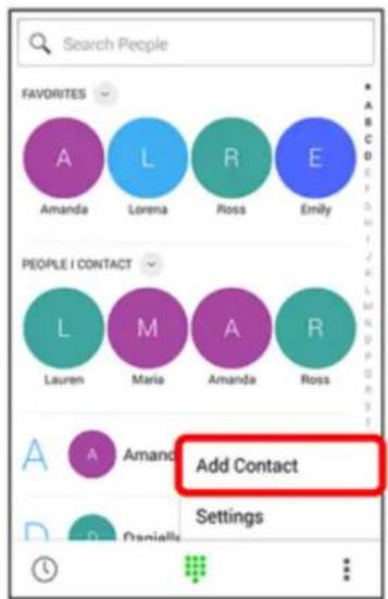 Search People FAVORITES A L R E Amanda Lorena Ross Emily PEOPLE I CONTACT L M A R Lauren Maria Amanda Ross A Amanda Add Contact D Opaniella Settings