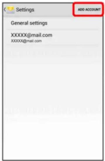 Settings General settings XXXXX@mail.com XXXXX@mail.com ADD ACCOUNT