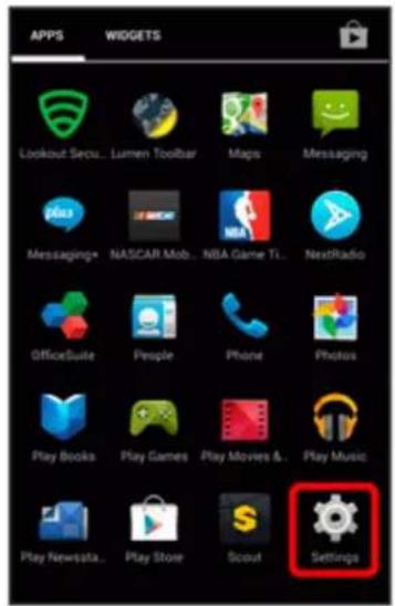 APPS WIDGETS Lookout Secu... Lumen Toolbar Maps Messaging Messaging* NASCAR Mob... NBA Game T... NextRadio OfficeSuite People Phone Photos Play Books Play Games Play Movies & Play Music Play Newssta... Play Store Scout Settings